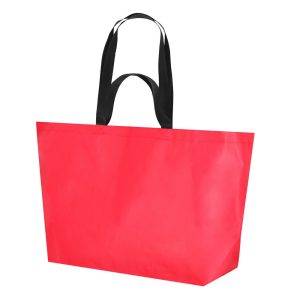 Sac shopping rouge personnalisable avec logo – réf. VA731-05
