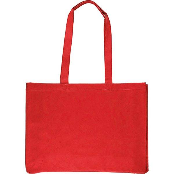 Sac shopping rouge personnalisable avec logo