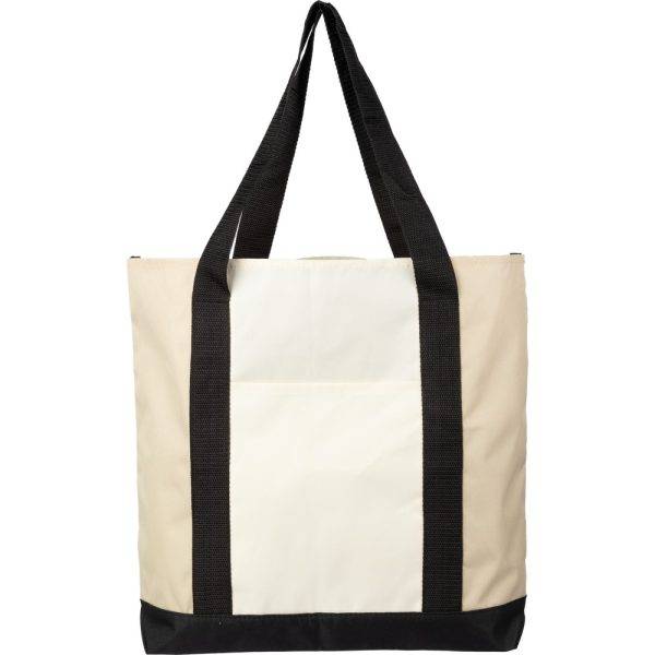 Sac shopping RPET beige personnalisable avec logo