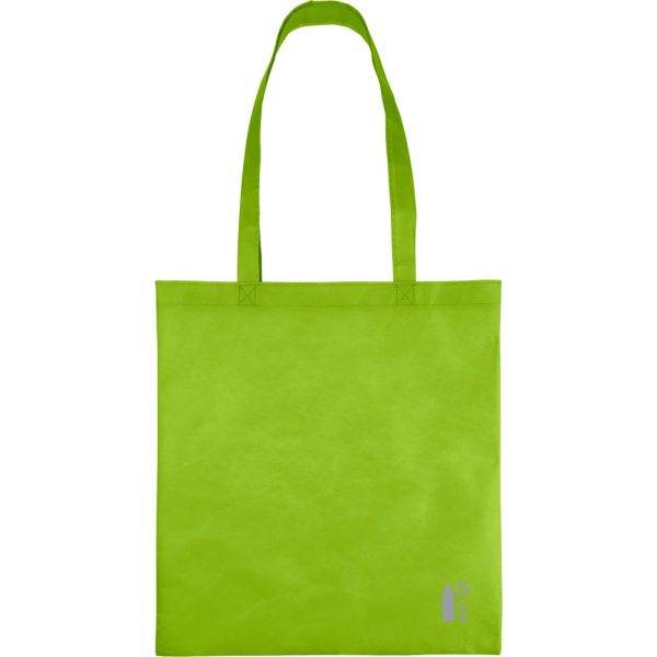 Sac shopping vert citron personnalisable avec logo – réf. VA516-09