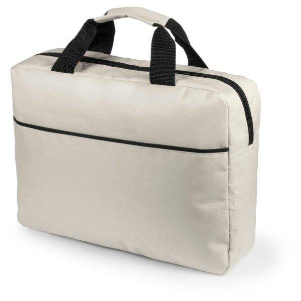 Sacoche pour documents beige personnalisable avec logo