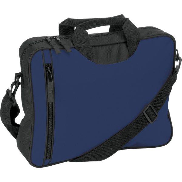 Sacoche pour documents bleu marine personnalisable avec logo