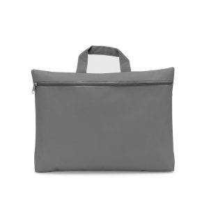 Sacoche pour documents gris personnalisable avec logo