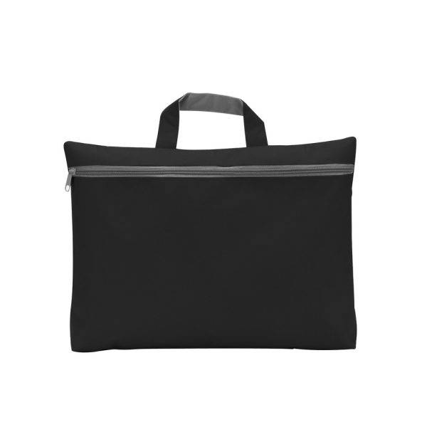 Sacoche pour documents noir personnalisable avec logo – réf. V2165-03