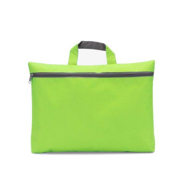 Sacoche pour documents vert claire personnalisable avec logo