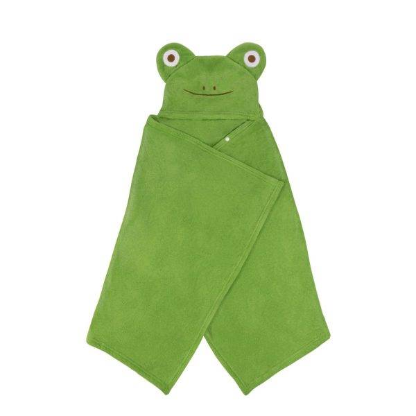 Serviette "animal", taille enfant | Simon vert personnalisable