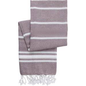 Serviette de hammam en coton bordeaux personnalisable avec logo