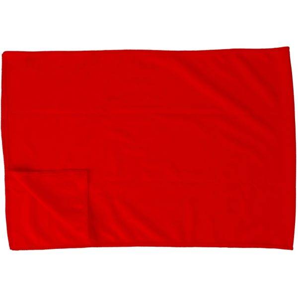 Serviette rafraîchissante rouge personnalisable avec logo