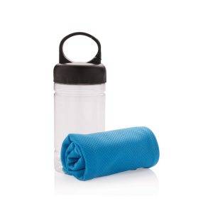 Serviette sport rafraichissante bleu personnalisable avec logo