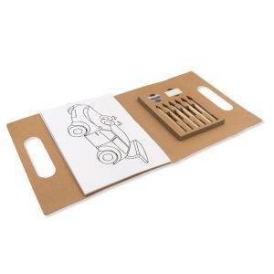 Set à dessin, crayons de couleur, taille-crayon, personnalisable