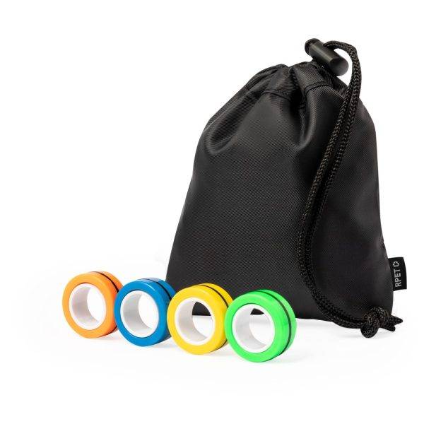 Set anti stress magnétique noir personnalisable avec logo
