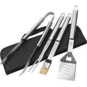 Set barbecue noir personnalisable avec logo