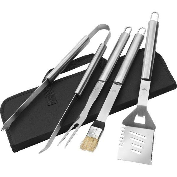 Set barbecue noir personnalisable avec logo