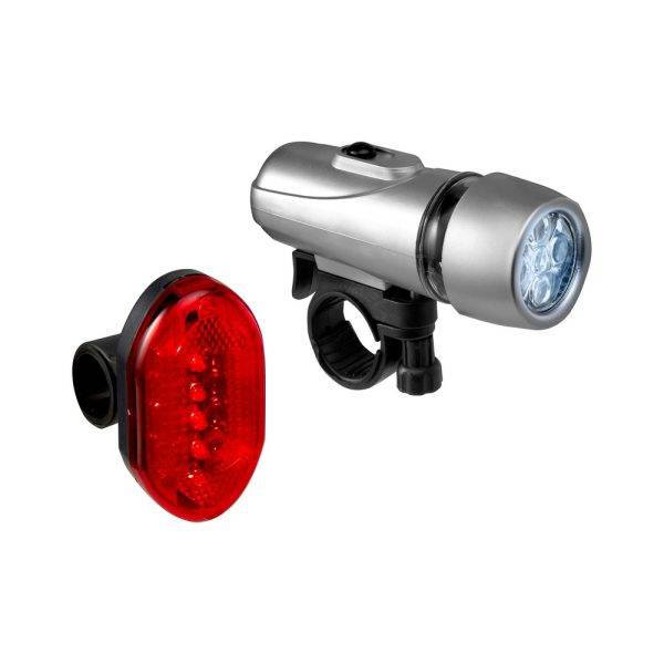 Set composé de lampes à vélo neutre personnalisable avec logo