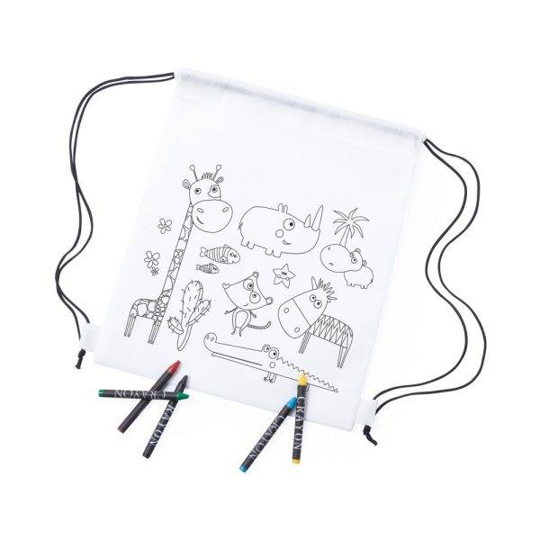 Set d'art de sac à cordon Rosemary blanc personnalisable avec logo