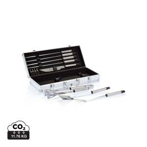 Set de 12 pcs pour barbecue en coffret aluminium personnalisable