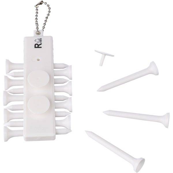 Set de 12 tees de golf blanc personnalisable avec logo