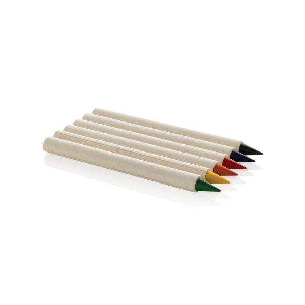 Set de 6 crayons de couleur GRS Infinity Micki blanc personnalisable