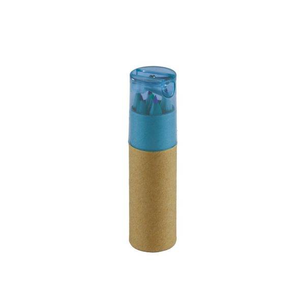 Set de crayons de couleur, aiguiseur | Foster bleu personnalisable