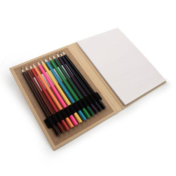 Set de crayons de couleur, carnet de notes Paddy personnalisable