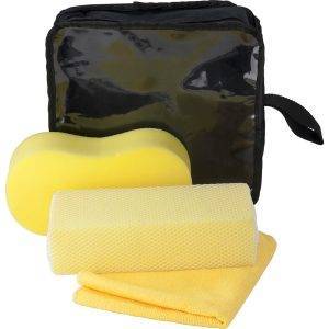 Set de lavage de voiture jaune personnalisable avec logo