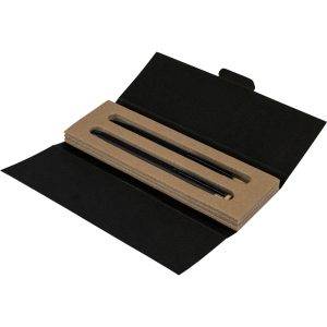 Set d’écriture, stylo et roller noir personnalisable avec logo