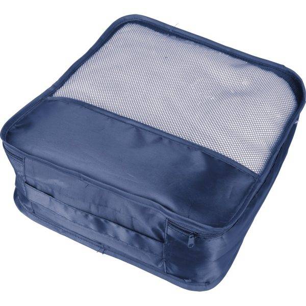 Set d’organisateurs de voyage, 7 pièces bleu personnalisable avec logo