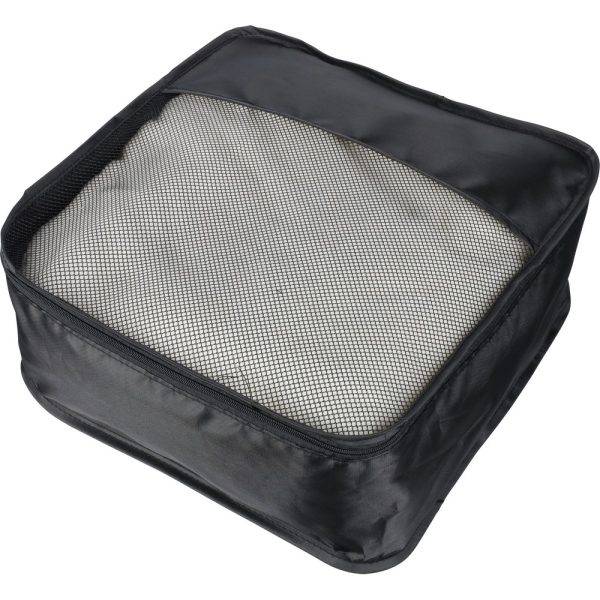Set d’organisateurs de voyage, 7 pièces noir personnalisable avec logo