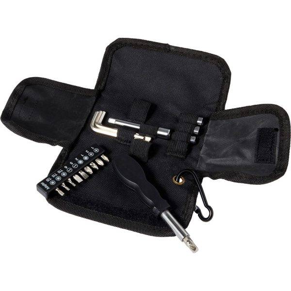 Set d'outils 20 el., tournevis noir personnalisable avec logo