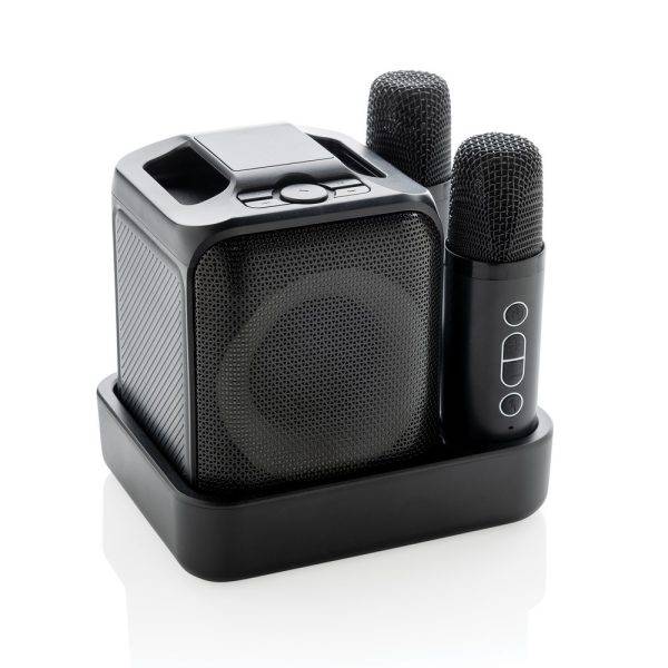 Set karaoké avec double micro en plastique RCS personnalisable