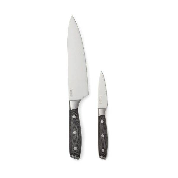 Set of one chef’s knife and one paring knife. The personnalisable