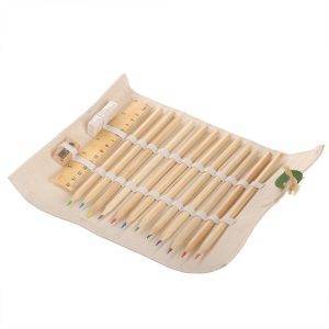 Set scolaire, trousse, 12 crayons, règle, gomme personnalisable