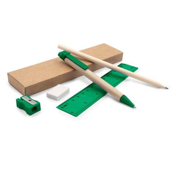 Set scolaire, trousse, crayon, stylo bille, règle, personnalisable – réf. V7869-06