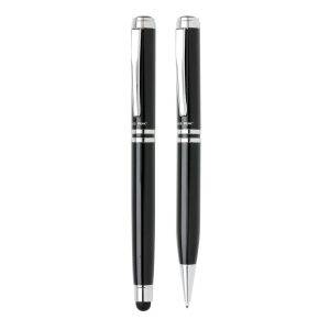 Set stylos Exécutif Swiss Peak noir personnalisable avec logo