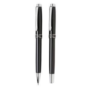 Set stylos Héritage, noir personnalisable avec logo