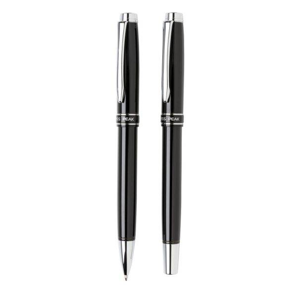 Set stylos Héritage, noir personnalisable avec logo