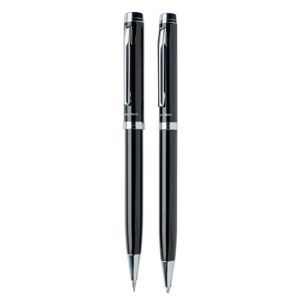 Set stylos Luzern noir personnalisable avec logo