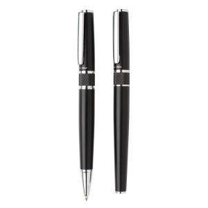 Set stylos Swiss Peak noir personnalisable avec logo