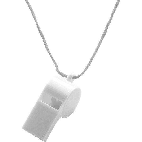 Sifflet avec cordon blanc personnalisable avec logo