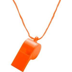 Sifflet avec cordon orange personnalisable avec logo