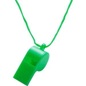 Sifflet avec cordon vert personnalisable avec logo