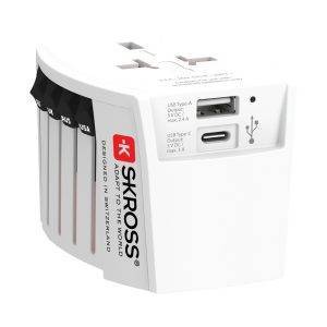 SKROSS Adaptateur de voyage universel MUV 2-Pôles personnalisable