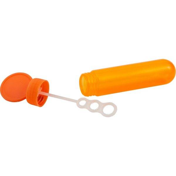 Souffleur à bulles orange personnalisable avec logo