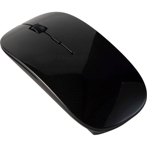 Souris d'ordinateur sans fil noir personnalisable avec logo