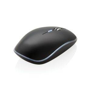 Souris sans fil lumineuse noir personnalisable avec logo