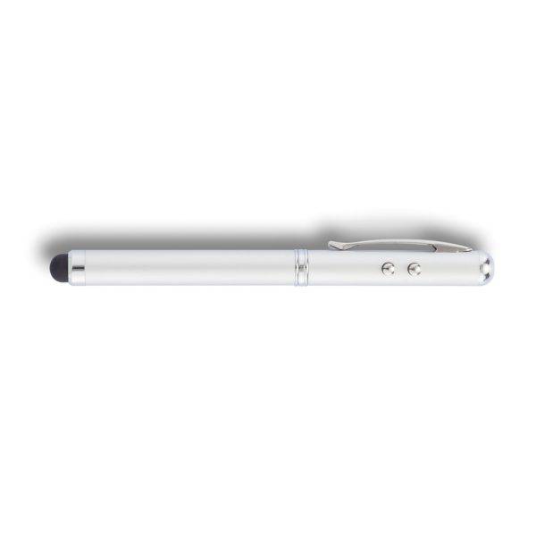 Stylo 4-en-1, stylo tactile, pointeur laser, lampe personnalisable