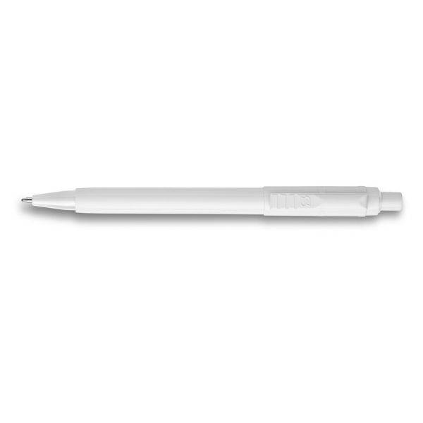 Stylo à bille en ABS Baron blanc personnalisable avec logo