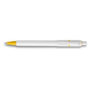 Stylo à bille en ABS Baron jaune personnalisable avec logo