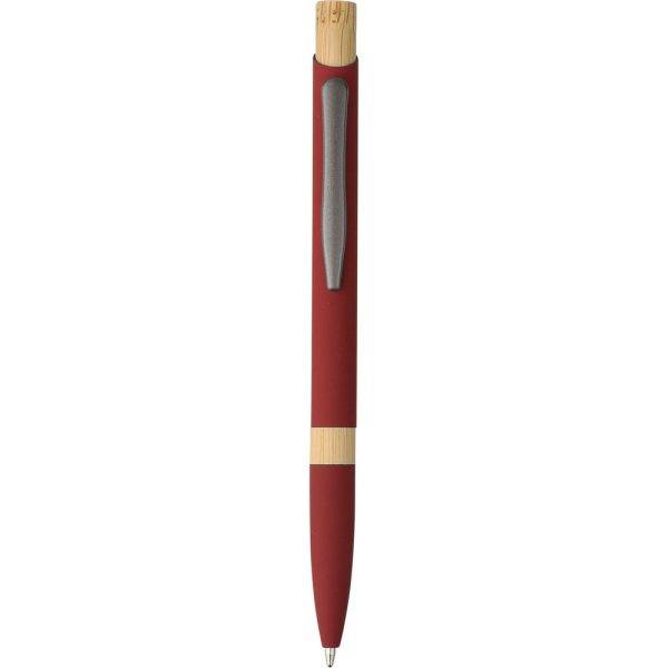 Stylo à bille en aluminium recyclé bordeaux personnalisable avec logo