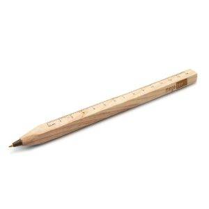 Stylo à bille en bois avec tige de section carrée personnalisable